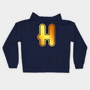 H Golden Letter Kids Hoodie